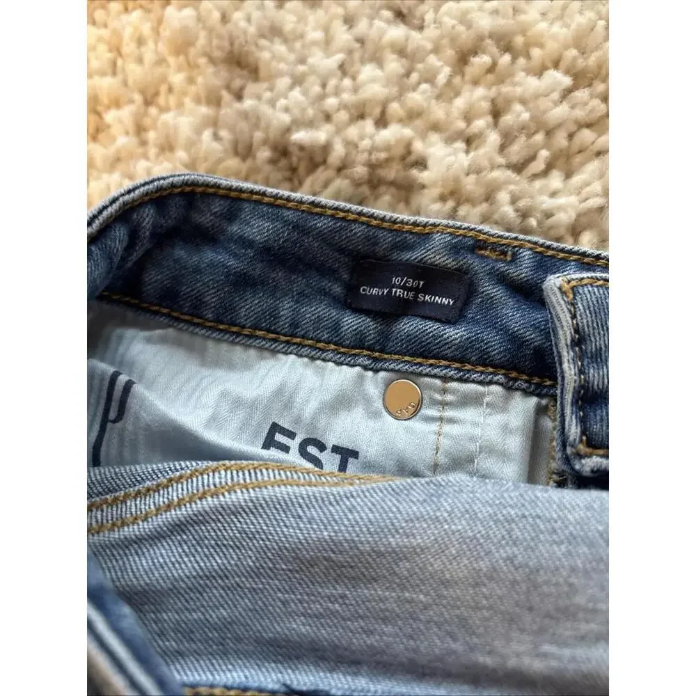Gap 1969 Jeans Womens Size 10/30T Blue Curvy‎ True Skinny